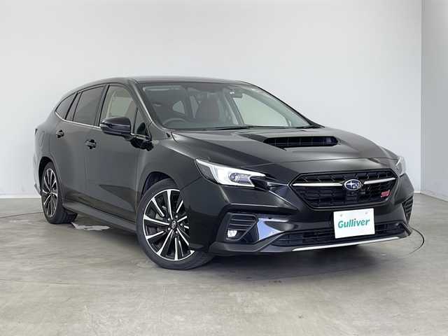 スバル レヴォーグ 1．8STIスポーツ EX 新潟県 2023(令5)年 3.5万km クリスタルブラックシリカ 純正メーカーOPナビ/　・バック/フロント/サイドカメラ/　・フルセグTV/　・Bluetooth/ETC/ドライブレコーダー/電動リアゲート/レザーシート/シートヒーター/パワーシート/メモリシート/オートライト/オートハイビーム/LEDヘッドライト/純正アルミホイール/コーナーセンサー/革巻きステアリング/ステアリングスイッチ/パドルシフト
