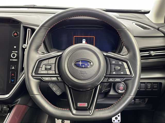 スバル レヴォーグ 1．8STIスポーツ EX 新潟県 2023(令5)年 3.5万km クリスタルブラックシリカ 純正メーカーOPナビ/　・バック/フロント/サイドカメラ/　・フルセグTV/　・Bluetooth/ETC/ドライブレコーダー/電動リアゲート/レザーシート/シートヒーター/パワーシート/メモリシート/オートライト/オートハイビーム/LEDヘッドライト/純正アルミホイール/コーナーセンサー/革巻きステアリング/ステアリングスイッチ/パドルシフト