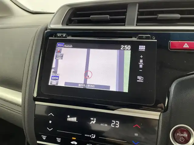 ホンダ フィット ハイブリット Fパッケージ 福井県 2014(平26)年 1.3万km ブリリアントスポーティブルーメタリック2トーン 純正ナビ/(ワンセグ/CD/MDMI/USB/Bluetooth)/バックカメラ/衝突軽減システム/ステアリングスイッチ/ETC/前方ドライブレコーダー/横滑り防止装置/電動格納ウインカーミラー/フロアマット/ドアバイザー/プッシュスタート/スマートキー/W＋サイド＋カーテンSRS＋ABS/取扱説明書