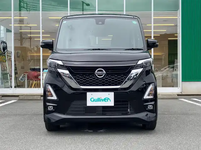 日産 ルークス HWS Gターボ プロパイロットED 静岡県 2021(令3)年 1.8万km ブラック エンジンスタートボタン/パワーステアリング/パワーウィンドウ/アイドリングストップ/スマートキー/オートエアコン/クルーズコントロール/全方位カメラ/純正ナビ（CD.DVD）/ベンチシート/両側パワースライドドア/純正アルミホイール/ABS/横滑り防止装置/コーナーセンサー前後/オートライト/LEDライト/W+サイドエアバック/衝突軽減システム