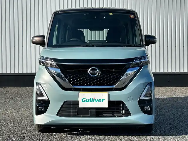 日産 ルークス ハイウェイスター X 千葉県 2023(令5)年 0.6万km アッシュブラウン/ソーダブルー 純正9インチナビ/(BT フルセグTV AM FM)/全方位カメラ/衝突被害軽減システム/ハンズフリーパワースライドドア/横滑り防止装置/ETC/ドライブレコーダー/アイドリングストップ/LEDヘッドライト/フォグランプ/オートライト/ウィンカーミラー/電動格納ミラー/純正14インチAW/プッシュスタート/スマートキー/フロアマット/ドアバイザー