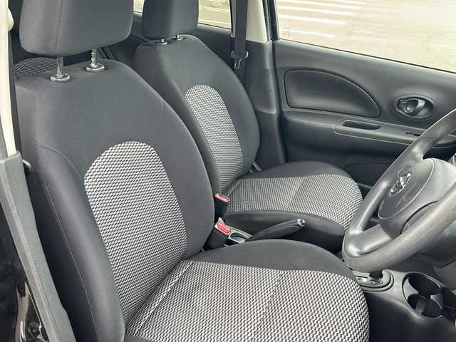 日産 マーチ 12S 宮崎県 2016(平28)年 6.6万km ピュアブラック ワンオーナー/純正オーディオ（CD/FM/AM/AUX）/電動格納ミラー/スペアキー/横滑り防止装置