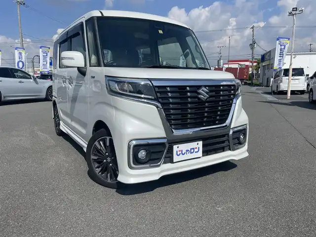 スズキ スペーシア カスタム HYBRID XS ターボ 大阪府 2018(平30)年 6.1万km パール (株)IDOMが運営する【じしゃロン堺店】の自社ローン専用車両になります。/こちらは現金またはオートローンご利用時の価格です。自社ローンご希望の方は別途その旨お申付け下さい