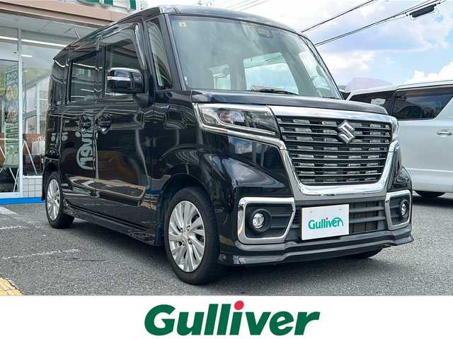 スズキ スペーシア カスタム HYBRID GS 大阪府 2018(平30)年 5万km ブルーイッシュブラックパール3 ワンオーナー/社外ナビ/フルセグ/ETC/AM/FM/Bluethooth/片側パワースライドドア/バックカメラ/D席シートヒーター/ドライブレコーダー/レーンアシスト/横滑り防止装置/衝突軽減システム/プッシュスタート/ウインカーミラー/電動格納ミラー/ドアバイザー