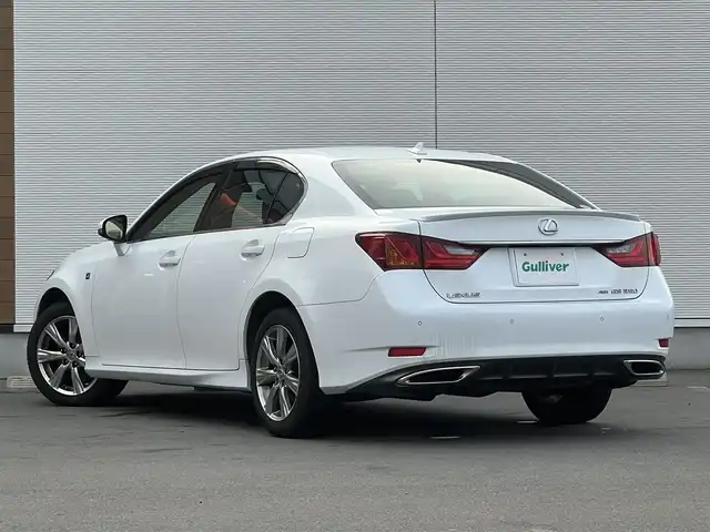 レクサス ＧＳ 350 Fスポーツ 秋田県 2014(平26)年 5.6万km ホワイトノーヴァガラスフレーク ワンオーナー/４WD/革巻きステアリング/ステアリングスイッチ/パドルシフト/レーダークルーズコントロール/オートライト、オートハイビーム/前後コーナーセンサー/横滑り防止/ハンドルヒーター/純正ドアバイザー/純正フロアマット/ビルトインETC/前後ドライブレコーダー/前席パワーシート/レザーシート/純正HDDナビ（FM／AM／BT／フルセグ）/カーテンエアバック/純正ホイール・夏タイヤ積込