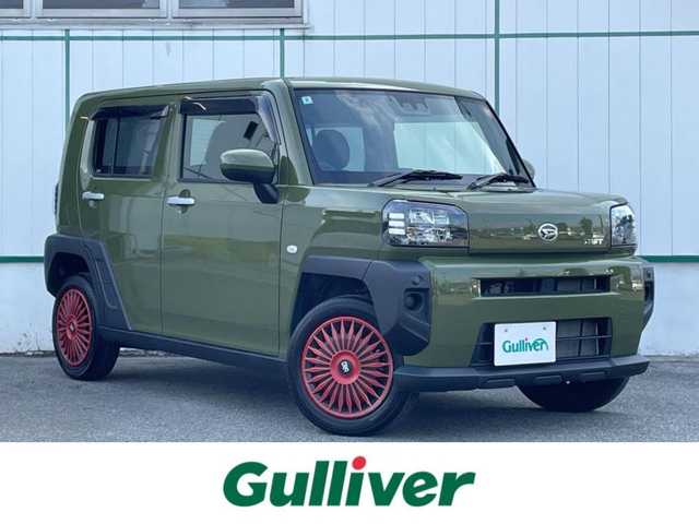 ダイハツ タフト X 山梨県 2022(令4)年 0.7万km フォレストカーキメタリック 4WD/社外SDナビ/Bluetooth接続/ワンセグTV/バックカメラ/ガラスルーフ/ETC/衝突被害軽減システム/アイドリングストップ/ステアリングスイッチ/取扱説明書/保証書