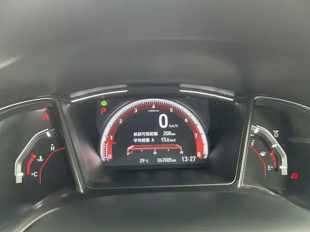 ホンダ シビック ハッチバック 長崎県 2019(平31)年 6.7万km ホワイトオーキッドパール 取説/保証書/ナビ説明書/スペアキー/Gathersナビ　VXM-194VFi/フルセグ/CD、DVD/iPod/AM、FM/BTオーディオ/バックカメラ/アダプティブクルーズコントロール/ステアリングリモコン/パドルシフト/オートライト/プッシュスタート/ビルトインETC/衝突軽減システム/路外逸脱防止システム/電格ウィンカーミラー/DN席オートパワーウィンドウ/DN席シートヒーター/電動パーキング/オートブレーキホールド/社外ドラレコ/ドアバイザー/アイドリングストップオフスイッチ/VTECTURBO/スペアキー