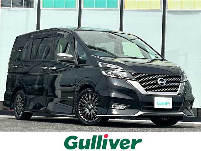 日産 セレナ オーテック スポーツスペック 愛媛県 2018(平30)年 6.1万km ダイヤモンドブラック ハイブリッド/社外9インチメモリーナビ/（DVD/Bluetooth/フルセグ）/アラウンドビューモニター/バックカメラ/ALPINEフリップダウンモニター/ハンズフリーパワースライドドア/車線逸脱防止支援システム/プロパイロット/インテリジェントエマージェンシーブレーキ/インテリジェントパーキングアシスト/LEDオートヘッドライト/フォグランプ/AUTECH17インチAW/電動パーキングブレーキ/運転席シートヒーター/スマートルームミラー/コーナーセンサー/ドライブレコーダー/ビルトインETC/スペアキー×１