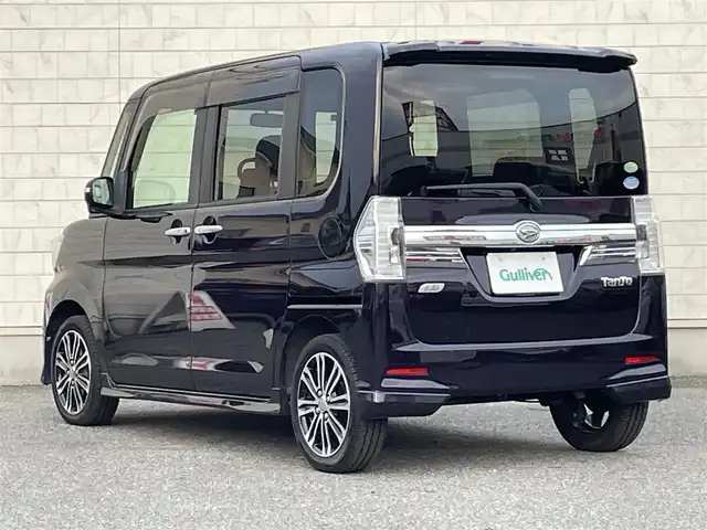 ダイハツ タント カスタム RS SA 山口県 2014(平26)年 8万km パープル スマートアシスト/純正ナビ/フルセグ/バックカメラ/Bluetooth/プッシュスタート/両側パワースライドドア/ドライブレコーダー/スマートキー/ベンチシート/フロアマット/横滑り防止装置/オートライト/LEDヘッドライト