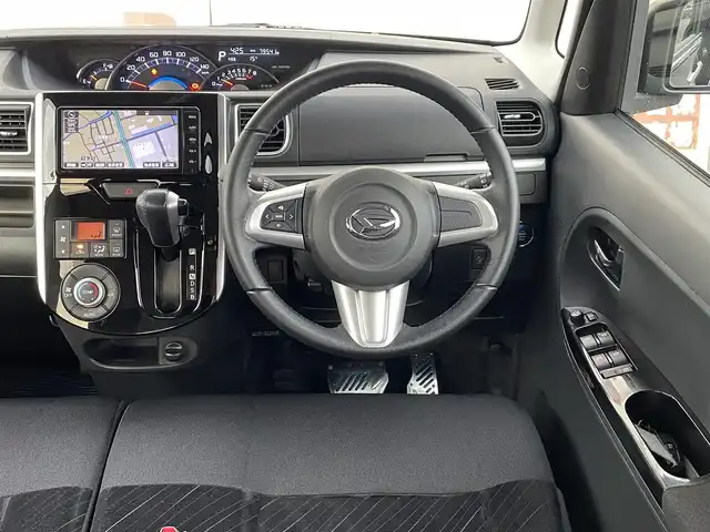 ダイハツ タント カスタム RS SA 山口県 2014(平26)年 8万km パープル スマートアシスト/純正ナビ/フルセグ/バックカメラ/Bluetooth/プッシュスタート/両側パワースライドドア/ドライブレコーダー/スマートキー/ベンチシート/フロアマット/横滑り防止装置/オートライト/LEDヘッドライト