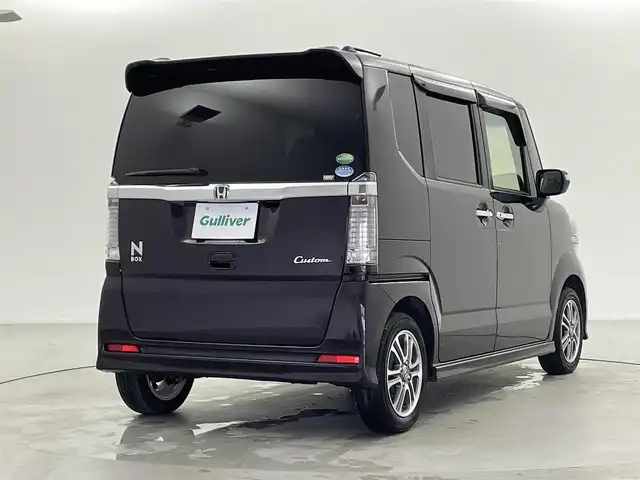 ホンダ Ｎ ＢＯＸ カスタム G Lパッケージ 福井県 2016(平28)年 6.5万km プレミアムベルベットパープル・パール 純正SDナビ(VXM-164VFi)/　【CD/DVD/BT/TV】/両側パワースライドドア/純正14インチAW/純正フロアマット/ビルトインETC/バックカメラ/オートライト/ドアバイザー/ドライブレコーダー/電動格納ミラー/スマートキー/エンジンプッシュスタート/スペアキー×1