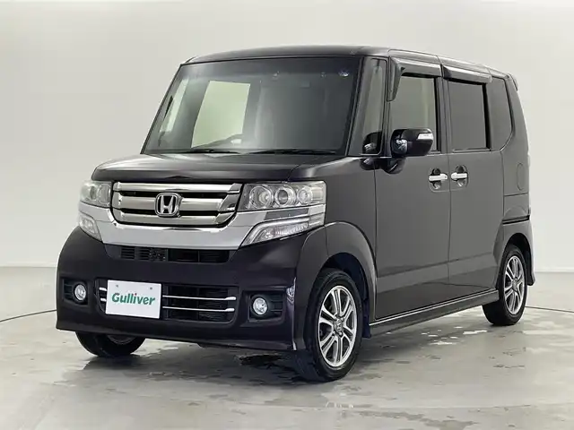 ホンダ Ｎ ＢＯＸ カスタム G Lパッケージ 福井県 2016(平28)年 6.5万km プレミアムベルベットパープル・パール 純正SDナビ(VXM-164VFi)/　【CD/DVD/BT/TV】/両側パワースライドドア/純正14インチAW/純正フロアマット/ビルトインETC/バックカメラ/オートライト/ドアバイザー/ドライブレコーダー/電動格納ミラー/スマートキー/エンジンプッシュスタート/スペアキー×1