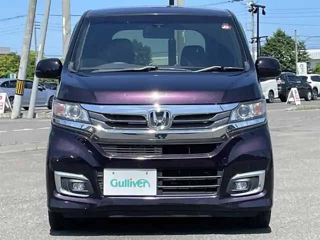 ホンダ Ｎ ＷＧＮ カスタムGSSパッケージⅡ 道央・札幌 2018(平30)年 6.8万km プレミアムベルベットパープル・パール 社外メモリーナビ/CD/DVD/BT/フルセグ/シティブレーキアクティブシステム/横滑り防止装置/クルーズコントロール/バックカメラ/ビルトインETC/アイドリングストップ/ECONモード/前席シートヒーター/ハーフレザーシート/革巻きステアリング/ステアリングリモコン/プッシュスタート/スマートキー/HIDヘッドライト/オートライト/フォグランプ/電動格納ミラー/ウィンカーミラー/純正フロアマット/ドアバイザー/スペアキー/純正エンジンスターター/社外AW付冬タイヤ積込/155/65/R14/2018年/山5mm
