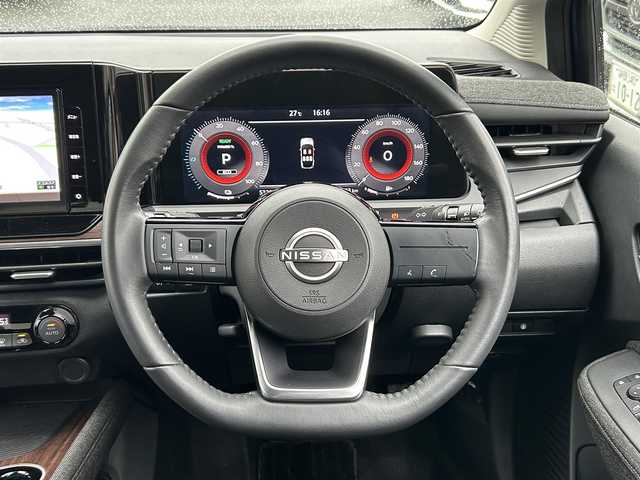 日産 オーラ G レザーエディション 静岡県 2021(令3)年 5.4万km オーロラフレアブルーパール 純正9インチナビ/　フルセグTV、Bluetooth、DVD/エマージェンシーブレーキ/アラウンドビューモニター/インテリジェントルームミラー/BSM/電動パーキングブレーキ/オートブレーキホールド/プッシュスタート/スマートキー/LEDオートライト・オートハイビーム/ETC2.0/ドラレコ/専用レザーシート/保証書/取扱説明書