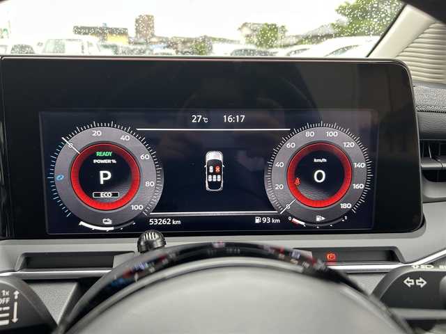 日産 オーラ G レザーエディション 静岡県 2021(令3)年 5.4万km オーロラフレアブルーパール 純正9インチナビ/　フルセグTV、Bluetooth、DVD/エマージェンシーブレーキ/アラウンドビューモニター/インテリジェントルームミラー/BSM/電動パーキングブレーキ/オートブレーキホールド/プッシュスタート/スマートキー/LEDオートライト・オートハイビーム/ETC2.0/ドラレコ/専用レザーシート/保証書/取扱説明書