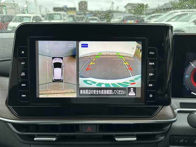 日産 オーラ G レザーエディション 静岡県 2021(令3)年 5.4万km オーロラフレアブルーパール 純正9インチナビ/　フルセグTV、Bluetooth、DVD/エマージェンシーブレーキ/アラウンドビューモニター/インテリジェントルームミラー/BSM/電動パーキングブレーキ/オートブレーキホールド/プッシュスタート/スマートキー/LEDオートライト・オートハイビーム/ETC2.0/ドラレコ/専用レザーシート/保証書/取扱説明書