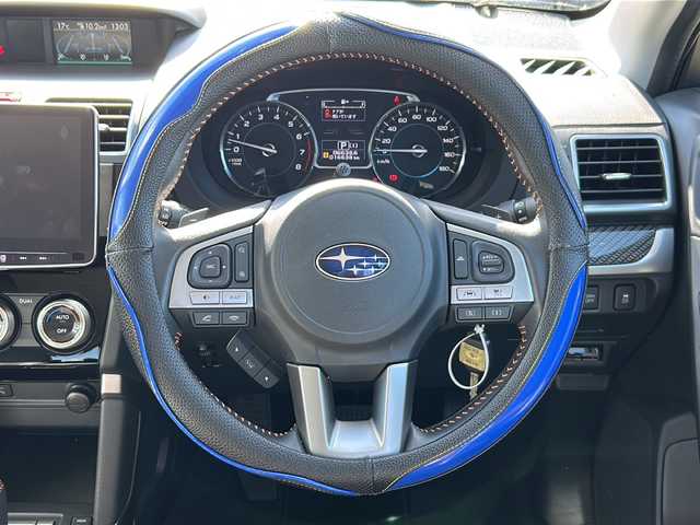 スバル フォレスター Xブレイク 山梨県 2017(平29)年 1.7万km ダークブルーパール アイサイト/　・プリクラッシュブレーキ/　・車線逸脱警報機能/　・スバルリヤビークルディテクション/　・全車速追従機能付きクルーズコントロール/　・車線逸脱抑制機能/社外ディスプレイオーディオ/　(BT/AppleCaｒＰｌａｙ/AndroidAuto/USＢ）/LEDオートライト/LEDフォグランプ/ハーフレザーシート/シートヒーター/純正17インチアルミホイール/ルーフレール/パドルシフト/コーナーセンサー/リモコンキー/ビルトインETC