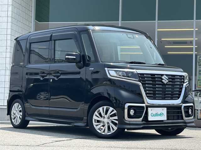 スズキ スペーシア カスタム HYBRID GS 兵庫県 2018(平30)年 5.4万km ブルーイッシュブラックパール3 バックカメラ/Bluetooth接続/純正アルミホイール/ビルトインETC/パワースライドドア/スイッチスタート/LEDヘッドライト/社外SDナビ/フルセグTV/ウィンカーミラー/シートヒーター/USB入力端子/フォグランプ/オートライト/CD/DVD再生機能