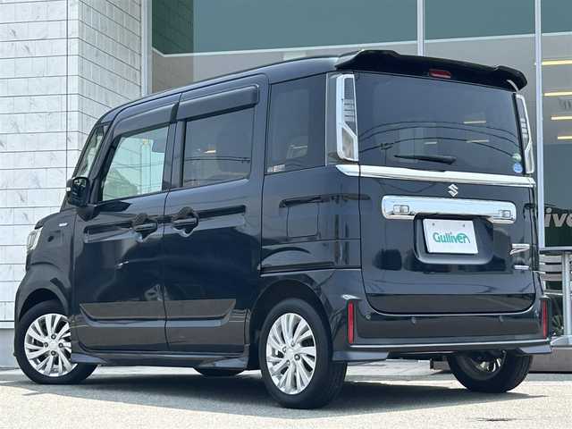 スズキ スペーシア カスタム HYBRID GS 兵庫県 2018(平30)年 5.4万km ブルーイッシュブラックパール3 バックカメラ/Bluetooth接続/純正アルミホイール/ビルトインETC/パワースライドドア/スイッチスタート/LEDヘッドライト/社外SDナビ/フルセグTV/ウィンカーミラー/シートヒーター/USB入力端子/フォグランプ/オートライト/CD/DVD再生機能
