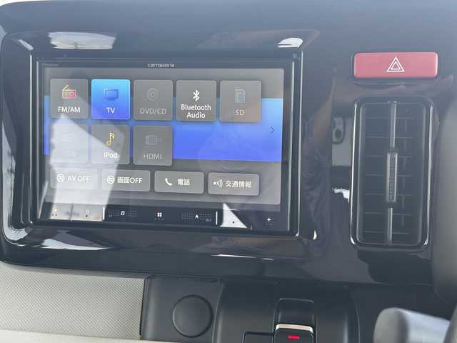 スズキ スペーシア HYBRID X 福島県 2025(令7)年 0.1万km ブルーイッシュブラックパール3 ワンオーナー/社外メモリナビ/　【フルセグ/CD/DVD/BT/SD/USB/HDMI】/バックカメラ/ステアリングスイッチ/レーダークルーズコントロール/前後ドライブレコーダー/両側パワースライドドア/アイドリングストップ/前席シートヒーター/LEDヘッドライト（AUTO機能付き）/ヘッドライトレベライザー/横滑り防止機能/パーキングアシスト/レーンキープアシスト/コーナーセンサー/純正フロアマット/リアサーキュレーター/リアサンシェード/電動パーキング/鉄ホイール純正キャップ付スタッドレスタイヤ車載/スペアキー×１