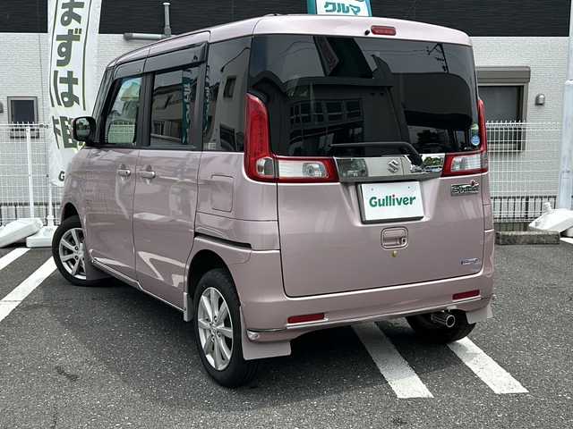 スズキ スペーシア T 三重県 2016(平28)年 1.4万km イノセントピンクパールメタリック 登録時13596Kｍ/社外ナビ/ドラレコ　/クルコン（追従なし）/スペアキー/パドルシフト　/パワースライドドア/運転席シートヒーター　/アイドリングストップ　/ステリモ　/キセノンライト/ベンチシート　/電動格納ミラー　/保証書　/取説