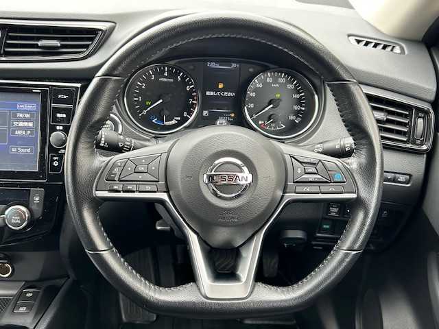 日産 エクストレイル ハイブリッド 茨城県 2021(令3)年 3.6万km アズライトブルー 純正ＳＤナビ　/-フルセグTV/CD/AM/FM/全席エアシート　/全席シートヒーター　/D席・N席パワーシート　/クルーズコントロール　/ナビ連動ドライブレコーダー　/ＥＴＣ　/アラウンドビューモニター　/電動リアゲート　/インテリジェントルームミラー　/ＬＥＤライト/コーナーセンサー前後/純正17インチアルミホイール/パワーウィンドウ/パワーステアリング/純正フロアマット
