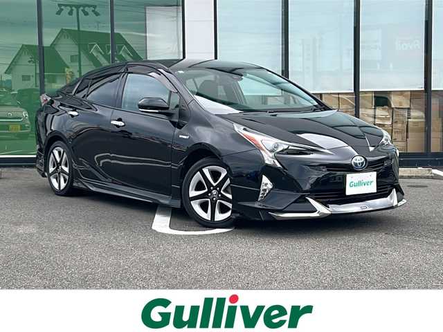 トヨタ プリウス A ツーリングセレクション 岐阜県 2017(平29)年 11.9万km アティチュードブラックマイカ 登録時走行距離120610km/フルセグテレビ/モデリスタフルエアロ/４ＷＤ/メモリーナビ/純正アルミホイール/ＬＥＤヘッドライト/レザーシート/ＥＴＣ/スマートキー/スペアキー１本/コーナーセンサー/Ｂｌｕｅｔｏｏｔｈ接続/シートヒーター/エアシート/フロアマット/オートマチックハイビーム/カーテンエアバッグ/オートエアコン