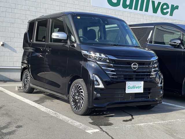 日産 ルークス HWS Gターボ アーバンクロム 静岡県 2023(令5)年 2.9万km ブラック ワンオーナー/純正ディスプレイオーディオ/バック/全周囲カメラ/パワースライドドア/LEDヘッドライト/純正15インチAW/スマートキー/保証書/取説