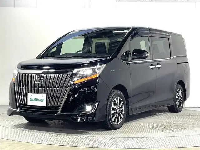 トヨタ エスクァイア Gi 大阪府 2019(令1)年 2.5万km ブラック 黒革シート 純正10incナビTV バックカメラ フリップダウンモニター シートヒーター クルーズコントロール 衝突軽減ブレーキ レーンアシスト オートハイビーム 両側パワースライドドア クリアランスソナー ETC
