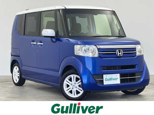 ホンダ Ｎ ＢＯＸ G ターボ Lパッケージ 群馬県 2015(平27)年 7.1万km ブリリアントスポーティブルーメタリック2トーン 禁煙車　純正ナビ　バックカメラ　ワンセグ　クルーズコントロール　両側パワースライドドア　オートライト　ドライブレコーダー　ETC　パドルシフト　プッシュスタート　スマートキー　純正アルミホイール