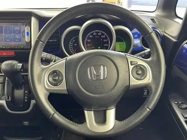 ホンダ Ｎ ＢＯＸ G ターボ Lパッケージ 群馬県 2015(平27)年 7.1万km ブリリアントスポーティブルーメタリック2トーン 禁煙車　純正ナビ　バックカメラ　ワンセグ　クルーズコントロール　両側パワースライドドア　オートライト　ドライブレコーダー　ETC　パドルシフト　プッシュスタート　スマートキー　純正アルミホイール