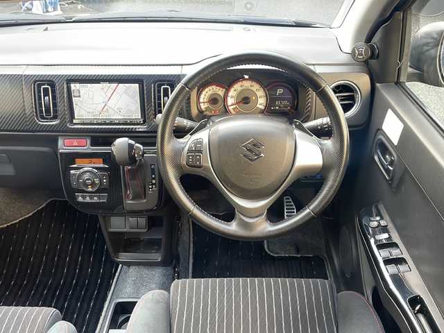 スズキ アルト ワークス 広島県 2016(平28)年 6.6万km ブルーイッシュブラックパール3 /登録時走行距離/　　　　　　　65720キロ/アイドリングストップ/社外ナビ/バックカメラ/地デジ/パドルシフト/ETC/新車時整備手帳/　　【保証書】/取扱説明書/