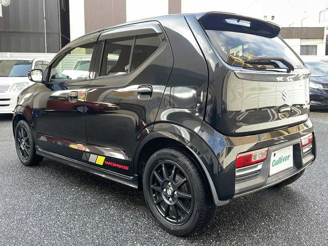 スズキ アルト ワークス 広島県 2016(平28)年 6.6万km ブルーイッシュブラックパール3 /登録時走行距離/　　　　　　　65720キロ/アイドリングストップ/社外ナビ/バックカメラ/地デジ/パドルシフト/ETC/新車時整備手帳/　　【保証書】/取扱説明書/