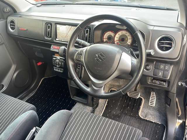 スズキ アルト ワークス 広島県 2016(平28)年 6.6万km ブルーイッシュブラックパール3 /登録時走行距離/　　　　　　　65720キロ/アイドリングストップ/社外ナビ/バックカメラ/地デジ/パドルシフト/ETC/新車時整備手帳/　　【保証書】/取扱説明書/