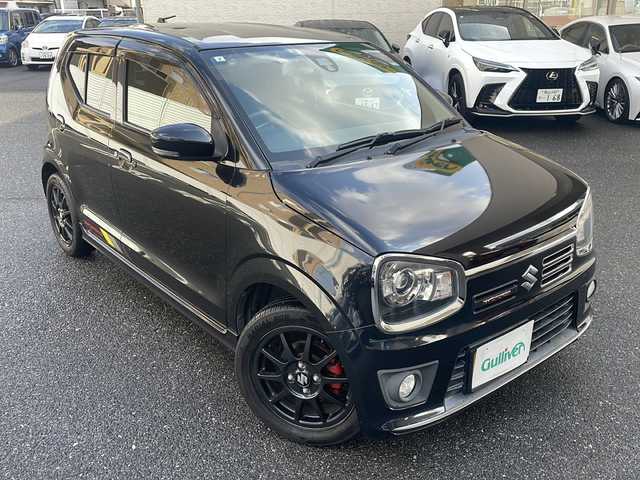 スズキ アルト ワークス 広島県 2016(平28)年 6.6万km ブルーイッシュブラックパール3 /登録時走行距離/　　　　　　　65720キロ/アイドリングストップ/社外ナビ/バックカメラ/地デジ/パドルシフト/ETC/新車時整備手帳/　　【保証書】/取扱説明書/