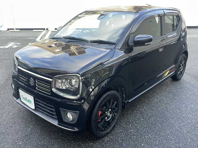 スズキ アルト ワークス 広島県 2016(平28)年 6.6万km ブルーイッシュブラックパール3 /登録時走行距離/　　　　　　　65720キロ/アイドリングストップ/社外ナビ/バックカメラ/地デジ/パドルシフト/ETC/新車時整備手帳/　　【保証書】/取扱説明書/