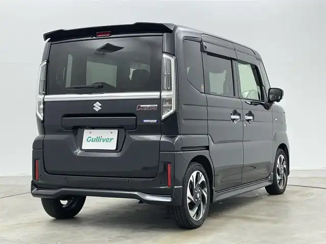 スズキ スペーシア カスタム HYBRID XS 岡山県 2023(令5)年 2.6万km ブルーイッシュブラックパール3 純正9インチディスプレイオーディオ/【ナビ/Bluetooth/フルセグTV/Carplay/USB】/全方位モニター/両側パワースライドドア/純正ドライブレコーダー（前後）/追従型クルーズコントロール/前席シートヒーター/ステアリングヒーター/オートブレーキホールド/衝突軽減ブレーキ/ハーフレザーシート/ヘッドアップディスプレイ/ビルトインETC/LEDヘッドライト/フォグランプ/純正15インチアルミホイール/スマートキー×2