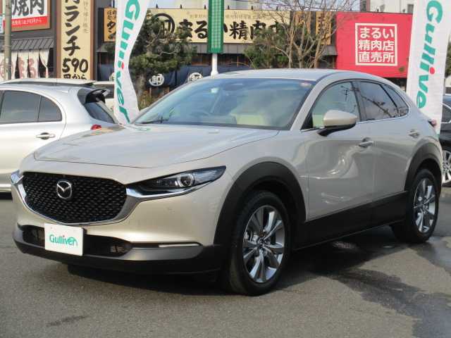 マツダ ＣＸ－３０ 20S プロアクティブツーリングセレ 岡山県 2023(令5)年 3.1万km プラチナクォーツメタリック 純正SDナビ/フルセグ/バックカメラ・全周囲カメラ/Bluetooth/ビルトインETC/前後録画ドラレコ/メーカーOPホワイトレザーパッケージ/D席パワーシート/D/N席シートヒーター/ステアリングヒーター/ワイヤレス充電/パワーバックドア/LEDヘッドライト/コーナーセンサー/スマートキー×2/プッシュスタート/i-ACTIVSENSE/　・被害軽減（自動）ブレーキ/　・ペダル踏み間違い時加速抑制装置（前方）/　・車線逸脱警報装置/　・ACC（アダプティブ・クルーズ・コントロール）/　・標識認識機能