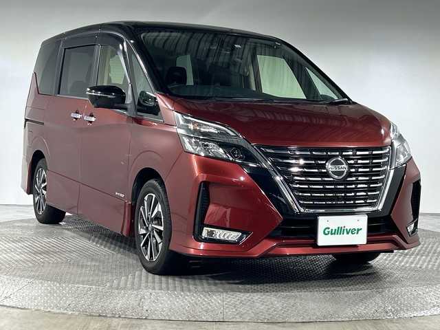 日産 セレナ ハイウェイスター V 神奈川県 2019(令1)年 4.5万km マルーンレッド 2トーン プロパイロット/純正10型ナビ/・BT/フルセグTV/CD/DVD/BD/USB/アラウンドビューモニター/社外フリップダウンモニター/パーキングアシスト/両側電動スライドドア/ハンズフリー/電動サイドブレーキ/オートブレーキホールド/ETC/ドライブレコーダー/ECON/インテリジェントキー/スペアキー/プッシュスタートボタン/革巻きステアリング/ステアリングスイッチ/Autoライト/アイドリングストップ機能/BSM/LEDヘッドライト/フォグランプ/シートリフター/電動格納ミラー/ウィンカーミラー/純正フロアマット/純正ドアバイザー/純正16インチアルミホイール