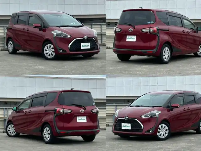 トヨタ シエンタ G クエロ 静岡県 2019(平31)年 2.3万km センシュアルレッドマイカ トヨタセーフティセンス/純正ナビ/・フルセグ/CD/DVD/Bluetooth/USB/全周囲カメラ/前方ドライブレコーダー/ビルトインETC/プリクラッシュ/両側パワースライドドア/ステアリングスイッチ/ステアリングヒーター/ハーフレザーシート/シートヒーターD/N/オートライト/スマートキー/・プッシュスタート/LEDヘッドライト/・フォグランプ/ウインカーミラー/電動格納ミラー/純正フロアマット/純正ドアバイザー