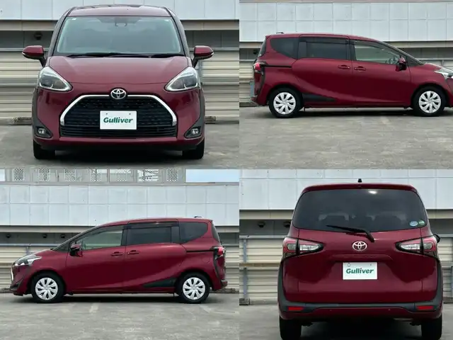 トヨタ シエンタ G クエロ 静岡県 2019(平31)年 2.3万km センシュアルレッドマイカ トヨタセーフティセンス/純正ナビ/・フルセグ/CD/DVD/Bluetooth/USB/全周囲カメラ/前方ドライブレコーダー/ビルトインETC/プリクラッシュ/両側パワースライドドア/ステアリングスイッチ/ステアリングヒーター/ハーフレザーシート/シートヒーターD/N/オートライト/スマートキー/・プッシュスタート/LEDヘッドライト/・フォグランプ/ウインカーミラー/電動格納ミラー/純正フロアマット/純正ドアバイザー