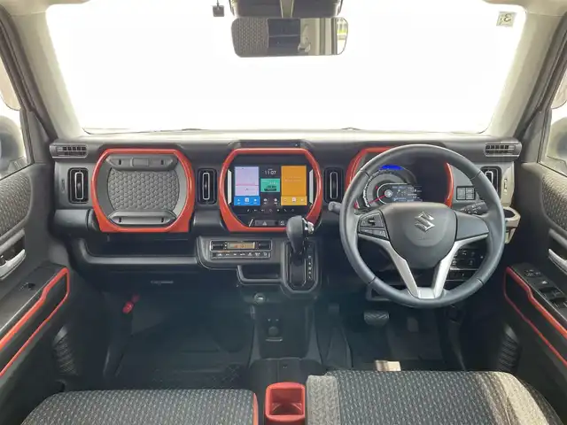 スズキ ハスラー HYBRID X 群馬県 2022(令4)年 1.2万km ピュアホワイトP 純正9インチナビ/（CD/DVD/Bluetooth/USB/スマホ連携）/フルセグテレビ/全方位モニター/セーフティサポート/・デュアルセンサーブレーキ/・誤発進抑制/・車線逸脱警報/・ふらつき警報/・先行車発進お知らせ/・ハイビームアシスト/・標識認識/・後退時ブレーキサポート/・後方誤発進抑制/ステアリングリモコン/コーナーセンサー/シートヒーター/LEDヘッドランプ/純正15インチアルミホイール