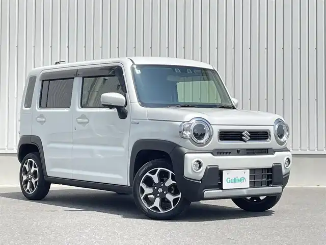 スズキ ハスラー HYBRID X 群馬県 2022(令4)年 1.2万km ピュアホワイトP 純正9インチナビ/（CD/DVD/Bluetooth/USB/スマホ連携）/フルセグテレビ/全方位モニター/セーフティサポート/・デュアルセンサーブレーキ/・誤発進抑制/・車線逸脱警報/・ふらつき警報/・先行車発進お知らせ/・ハイビームアシスト/・標識認識/・後退時ブレーキサポート/・後方誤発進抑制/ステアリングリモコン/コーナーセンサー/シートヒーター/LEDヘッドランプ/純正15インチアルミホイール