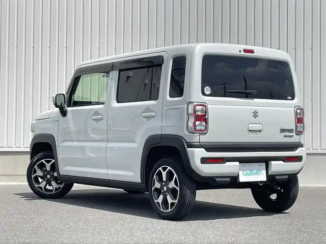 スズキ ハスラー HYBRID X 群馬県 2022(令4)年 1.2万km ピュアホワイトP 純正9インチナビ/（CD/DVD/Bluetooth/USB/スマホ連携）/フルセグテレビ/全方位モニター/セーフティサポート/・デュアルセンサーブレーキ/・誤発進抑制/・車線逸脱警報/・ふらつき警報/・先行車発進お知らせ/・ハイビームアシスト/・標識認識/・後退時ブレーキサポート/・後方誤発進抑制/ステアリングリモコン/コーナーセンサー/シートヒーター/LEDヘッドランプ/純正15インチアルミホイール