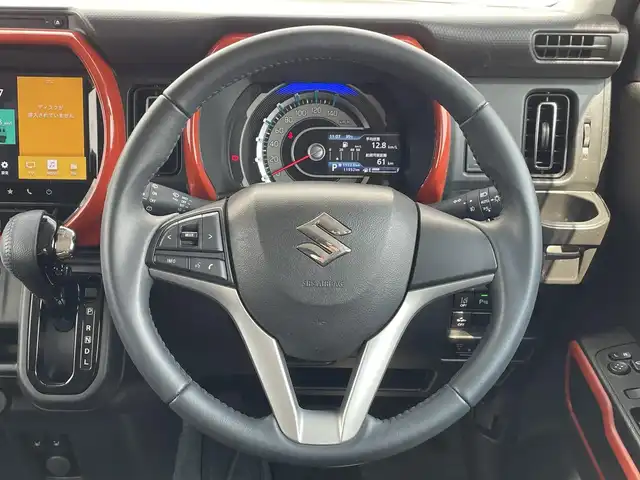 スズキ ハスラー HYBRID X 群馬県 2022(令4)年 1.2万km ピュアホワイトP 純正9インチナビ/（CD/DVD/Bluetooth/USB/スマホ連携）/フルセグテレビ/全方位モニター/セーフティサポート/・デュアルセンサーブレーキ/・誤発進抑制/・車線逸脱警報/・ふらつき警報/・先行車発進お知らせ/・ハイビームアシスト/・標識認識/・後退時ブレーキサポート/・後方誤発進抑制/ステアリングリモコン/コーナーセンサー/シートヒーター/LEDヘッドランプ/純正15インチアルミホイール