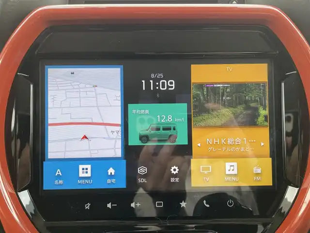 スズキ ハスラー HYBRID X 群馬県 2022(令4)年 1.2万km ピュアホワイトP 純正9インチナビ/（CD/DVD/Bluetooth/USB/スマホ連携）/フルセグテレビ/全方位モニター/セーフティサポート/・デュアルセンサーブレーキ/・誤発進抑制/・車線逸脱警報/・ふらつき警報/・先行車発進お知らせ/・ハイビームアシスト/・標識認識/・後退時ブレーキサポート/・後方誤発進抑制/ステアリングリモコン/コーナーセンサー/シートヒーター/LEDヘッドランプ/純正15インチアルミホイール