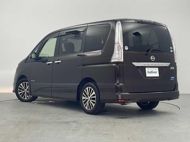 日産 セレナ HWS S HV Vセレ Aセーフ 愛知県 2015(平27)年 6.5万km インペリアルアンバーP 純正ナビ/【Bluetooth/フルセグTV/CD/DVD/USB/AM/FM】/両側パワースライドドア/純正フリップダウンモニター/全方位カメラ/衝突被害軽減ブレーキ/レーンアシスト/横滑り防止装置/クルーズコントロール/サンシェード/格納式テーブル/ETC/スマートキー/プッシュスタート/オートライト/電動格納ミラー/純正16インチアルミホイール