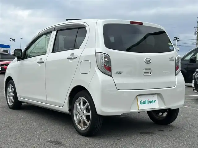 ダイハツ ミラ イース G スマートセレクションSA 長崎県 2014(平26)年 7.6万km パールホワイトⅢ プッシュスタート/スマートキー/ecoIDLE/オートエアコン/社外ディスプレイオーディオ(BT/FM/AM/CD)/　　(FH-8500DVS)/純正ラバー製フロアマット/純正14インチアルミホイール/ABS/横滑り防止装置/盗難防止装置/SRSダブル・サイドエアバッグ/スマートアシスト/ISOFIX/取扱説明書