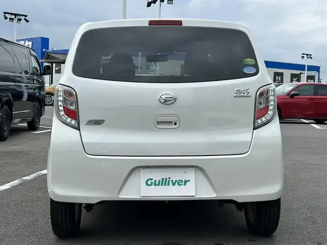 ダイハツ ミラ イース G スマートセレクションSA 長崎県 2014(平26)年 7.6万km パールホワイトⅢ プッシュスタート/スマートキー/ecoIDLE/オートエアコン/社外ディスプレイオーディオ(BT/FM/AM/CD)/　　(FH-8500DVS)/純正ラバー製フロアマット/純正14インチアルミホイール/ABS/横滑り防止装置/盗難防止装置/SRSダブル・サイドエアバッグ/スマートアシスト/ISOFIX/取扱説明書