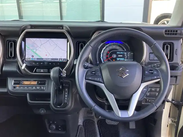 スズキ ハスラー Jスタイル Ⅱ 香川県 2022(令4)年 3.7万km シフォンアイボリーメタリック/ガンメタリック2トーン 登録時走行距離：36700km/メーカー純正9型メモリナビ/　CD DVD BT フルセグTV/全方位カメラ/デュアルカメラブレーキサポート/レーダークルーズコントロール/レーンキープアシスト/クリアランスソナー/アイドリングストップ/横滑り防止装置/LEDヘッドライト/オートライト/フォグランプ/純正15インチアルミホイール/ルーフレール/ビルトインETC/前後ドライブレコーダー/ハーフレザーシート/シートヒーター/革巻きステアリング/ステアリングスイッチ/プッシュスタート/スマートキー/スペアキー/取扱説明書/新車時保証書